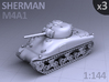 SHERMAN M4a1 TANK - (3 pack) 3d printed 