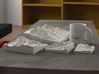 6'' Grand Tetons, Wyoming, USA, Sandstone 3d printed Rendering of all available sizes: 3", 4", 6", 8"