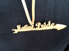 Native Pride Arrow 4 Inch Pendant 3d printed Gold plated steel