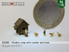 Chicken coop with rooster and hens (N 1:160) 3d printed 