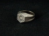 First Order Signet Ring (Size 10 1/4 - 20 mm) 3d printed Photo of the ring in Stainless Steel.