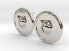 Plain Round Shield Earring Set 3d printed 