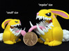 Monster Bunny #6 - Freak / Stretch 3d printed Image shows size comparison reference only.