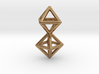 Twin Octahedron Frame Pendant Small 3d printed 