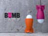 Bomb Lamp 3d printed Digital image, not photo! Socket, bulb lamp, and wire, not included!