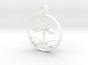 Yoga Glee Pendant with larger chain loop 3d printed 