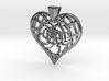 Birth Flower Heart Pendant: January Carnation 3d printed 