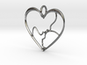 Mother and Child Heart Pendant 3d printed 