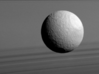 Craters of Tethys Earrings 3d printed Image Credit: NASA