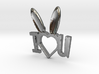 I Heart You Bunny pendant 3d printed 