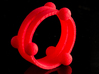 Floating ring - Split version 3d printed Floating Ring - Split version (Coral red Strong & Flexible)