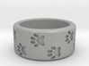 Cat Pawprints Ring 3d printed 