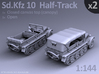 Sd.Kfz 10  Half-Track  (2 pack) 3d printed 