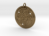 Norse Motif Round Medallion (for precious metals) 3d printed 