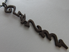 "Rata Tafar Tapan" Vulcan Script Pendant 3d printed Pictured: Polished Bronze Steel