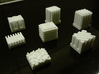 Hotels for Acquire (7 pcs) 3d printed White hotels as they come from shapeways