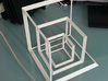 45 Hypercubes Pyramid4 3d printed Prototype White Strong Flexible