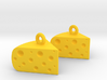 Cheese Wedge Earrings - Horizontal 3d printed 