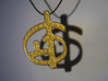 Zoran's Equation Pendant 3d printed Gold plated Matte