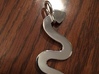 Silver Serpent Pendant 3d printed 