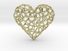 Voronoi Heart pendant (version 1) 3d printed 