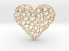Voronoi Heart pendant (version 1) 3d printed 