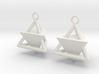  Pyramid triangle earrings Serie 2 type 3 3d printed 