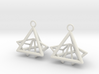 Pyramid triangle earrings type 12 3d printed 