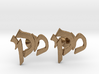 Hebrew Monogram Cufflinks - "Mem Yud Kuf" 3d printed 
