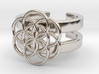 SEED OF LIFE DOUBLE BAND RING 7 3d printed 