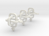 A set of equivalent Borromean rings 3d printed 