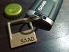 SAAB - Key Ring Pendant Bottle Opener 3d printed Saab keychain recently used as bottle opener