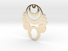 Crop Circle Statement Pendant 3d printed 14K Gold Plated