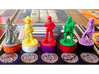 Argent Bases - Sorcery (7 pcs) 3d printed Picture courtesy of user kevinpdx on BGG. Game miniatures and board copyright Level99 games.