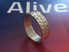 Woven Ring 3d printed Polished Silver