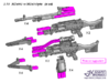 1/35 M240G w/ M145 Optic (4 set)  3d printed 