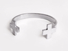 Double Plus Cuff 3d printed Polished Sterling Silver