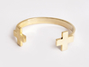 Double Plus Cuff 3d printed Gold Plated Brass