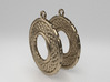 TreeSin Earrings 3d printed Raw Bronze