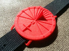 35N Sundial Wristwatch With Compass Rose 3d printed The 35N Model Printed in Red Nylon