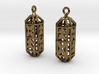 Octagon Cage Earrings 3d printed 
