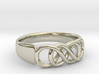 Double Infinity Ring 16.5mm size 6 3d printed 