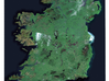 Ireland from Space Map 3d printed 
