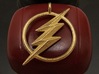 The Flash Keychain 3d printed Printed in Polished Gold Steel