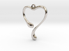 Heart shape pendant 3d printed 
