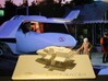 V Skyfighter Display Base (Models to 1/64) 3d printed Shown with Skyfighter model for illustration only.