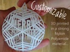 Christmas Ornament - Customizable Spinning Bauble 3d printed Shown in the 'White, Strong and Flexible' material