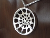 Low Tenor "Void" steelpan pendant 3d printed Polished silver