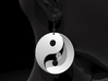Yin Yang Earrings 3d printed White Strong & Flexible