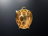 Turtle pendant 3d printed Turtle pendant is 3D printed in raw brass.